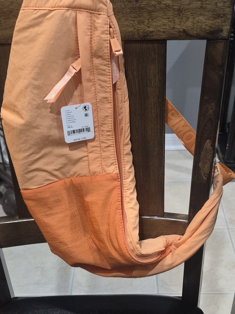 Free People Peach Ombre Crossbody Sling Bag